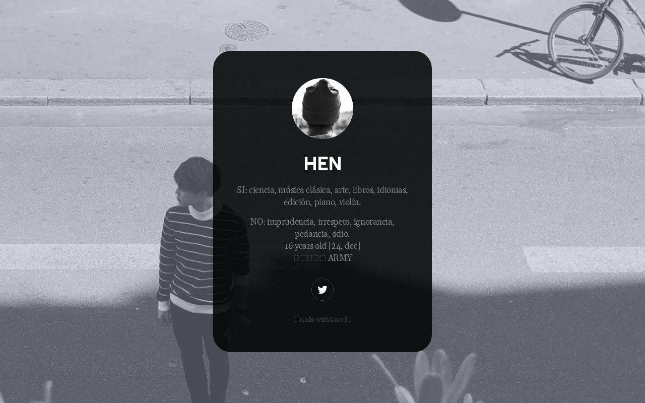 Carrd profile picture for @hens